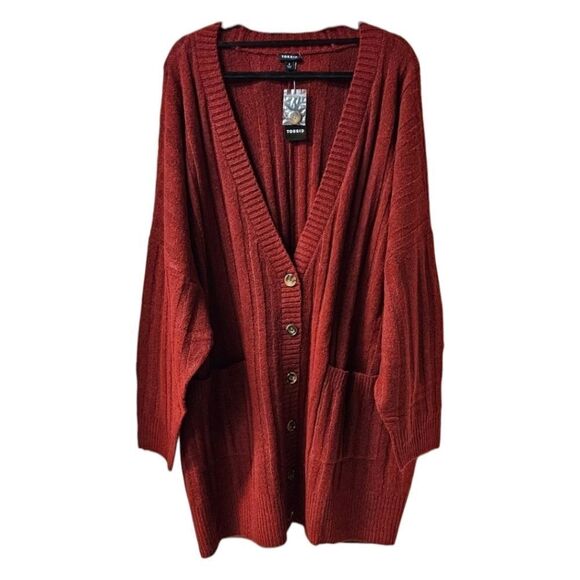 torrid Sweaters - TORRID 4X Cashmere Vegan  boyfriend cardigan v- neck sweater super soft NWT
